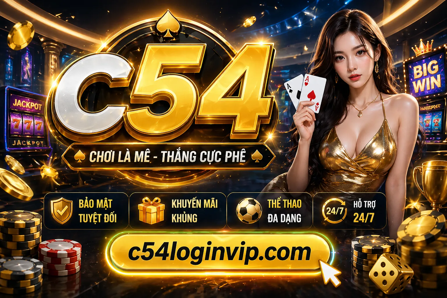Hình ảnh hỗ trợ khách hàng 24/7 của c54 game