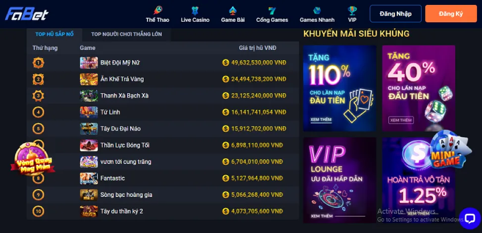 Giao diện trò chơi Bắn Cá c54 game